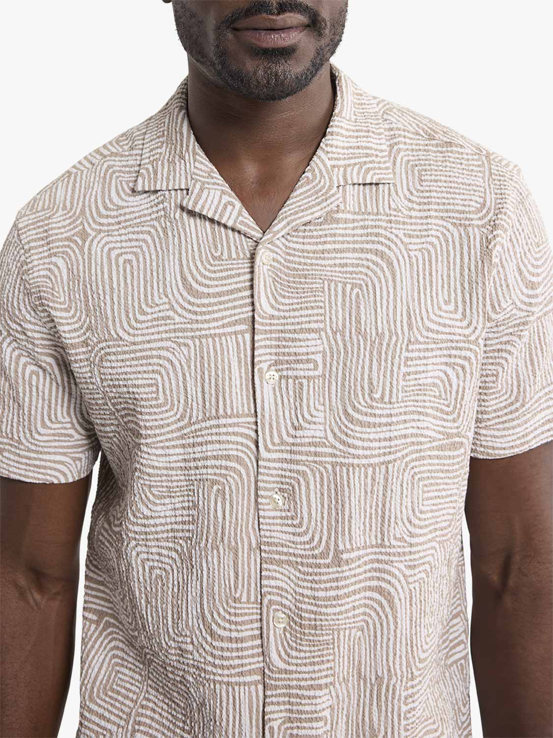 Castaway Textured Camp Shirt | Wavy Sands