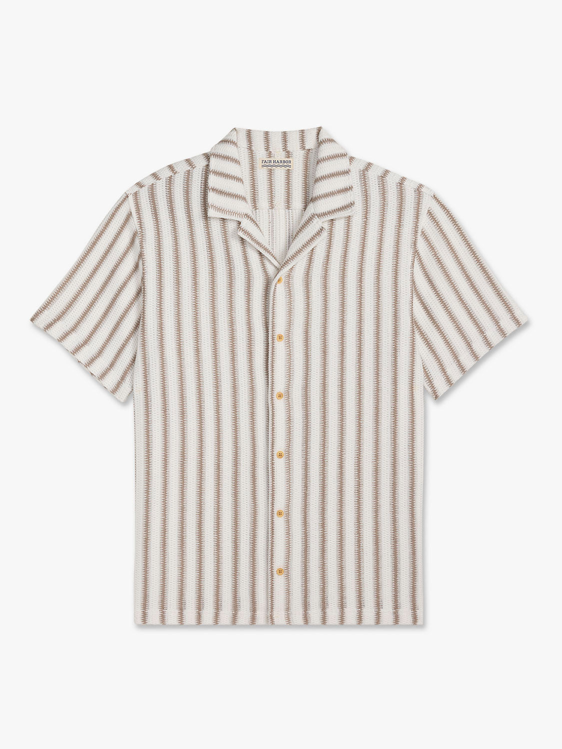 Waveloom Crochet Shirt | Natural Stripe