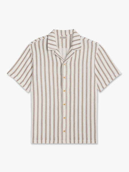 Waveloom Crochet Shirt | Natural Stripe