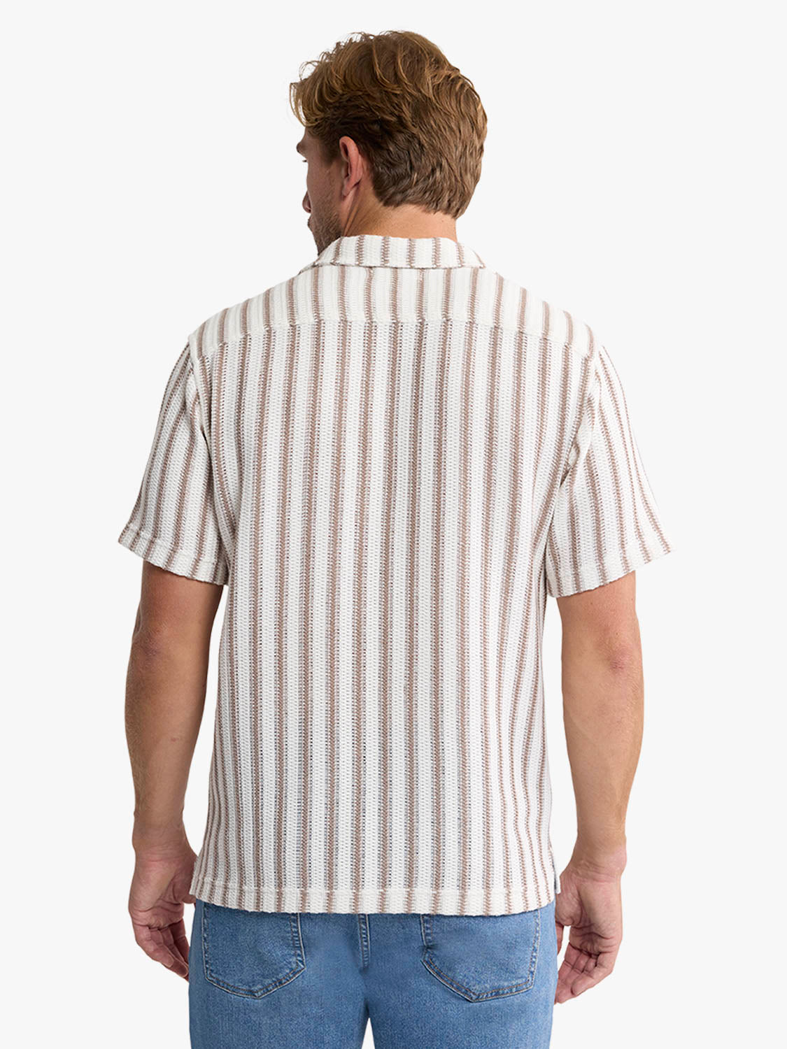 Waveloom Crochet Shirt | Natural Stripe