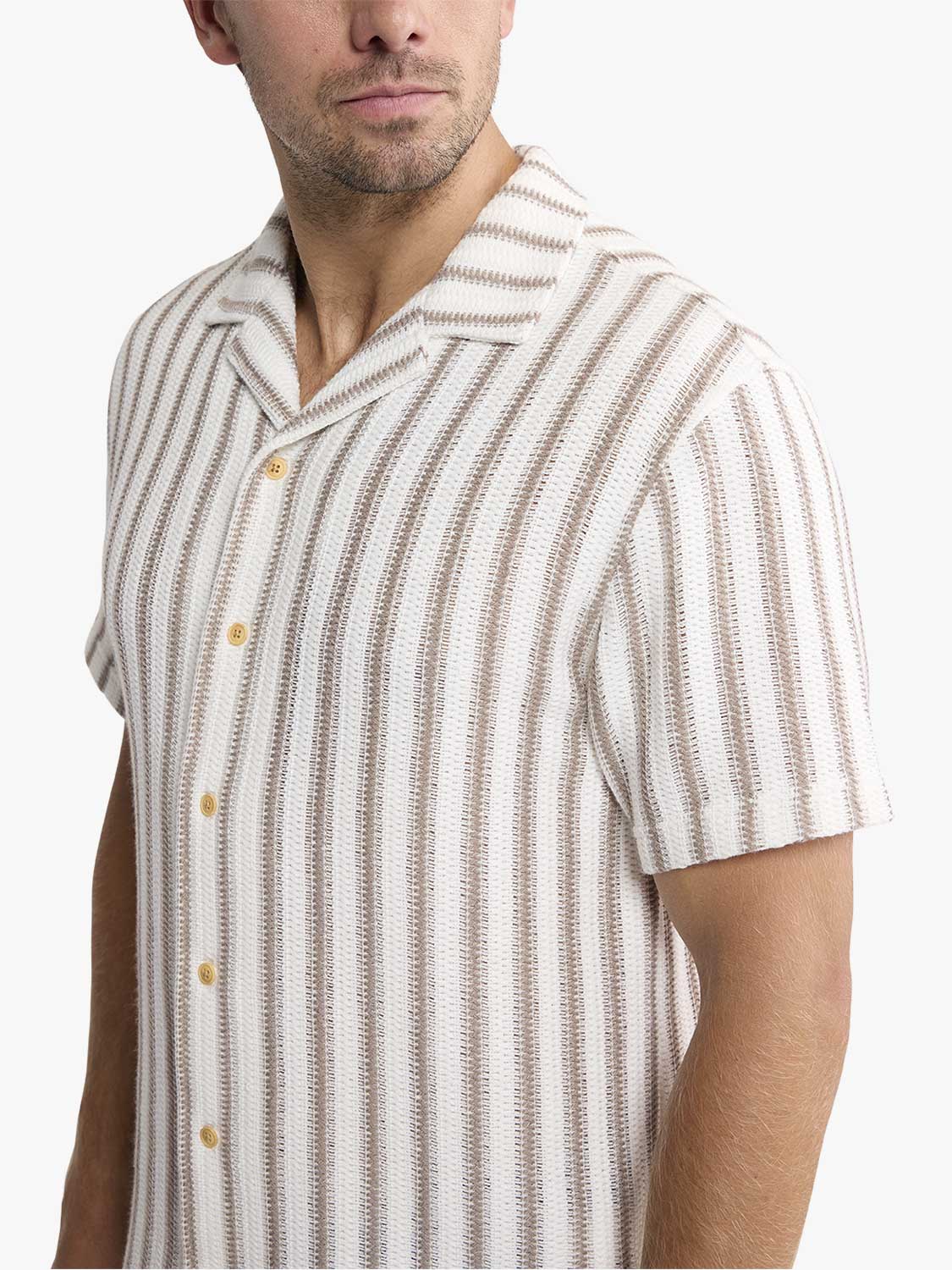 Waveloom Crochet Shirt | Natural Stripe
