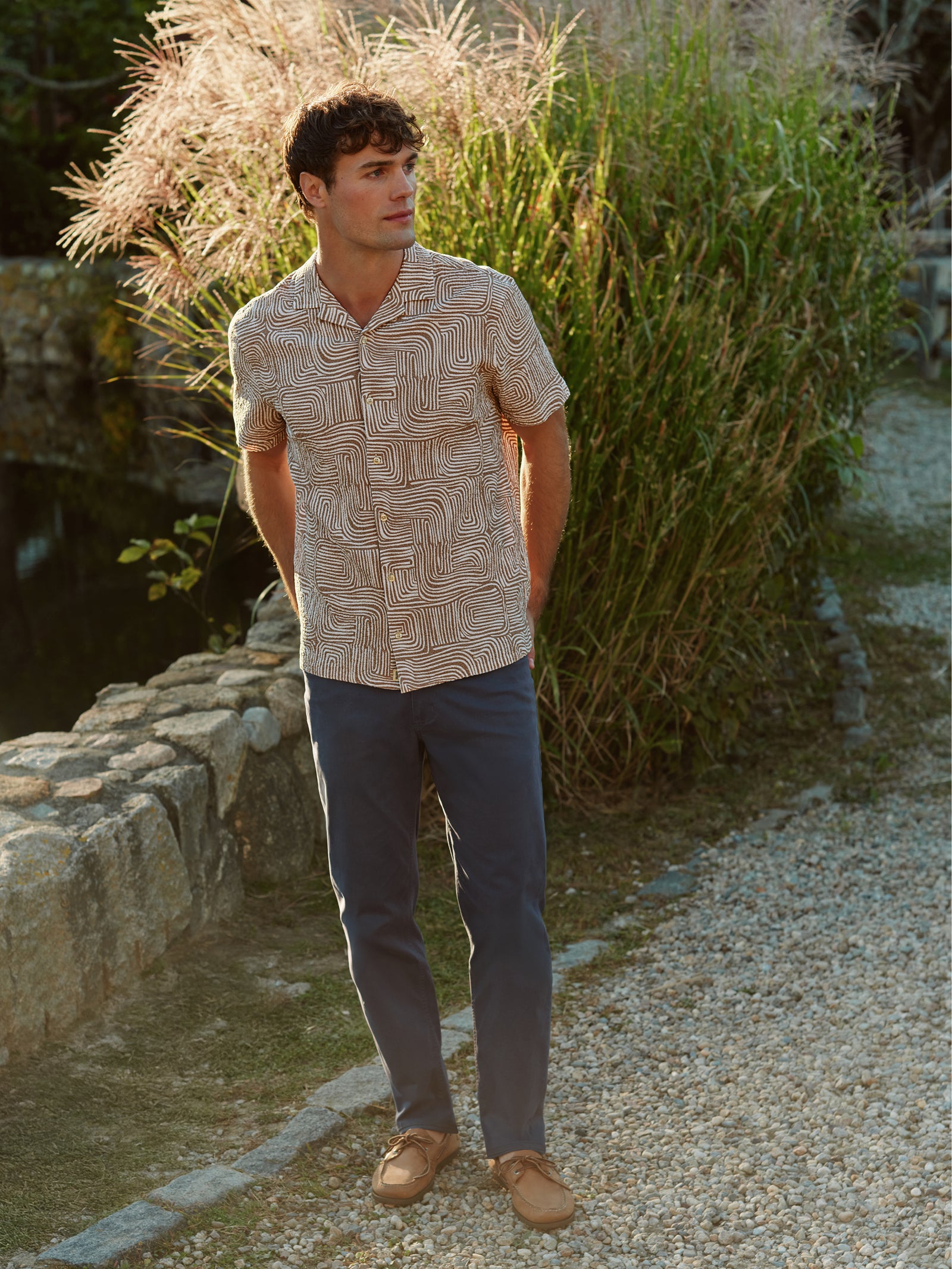 Castaway Textured Camp Shirt | Wavy Sands