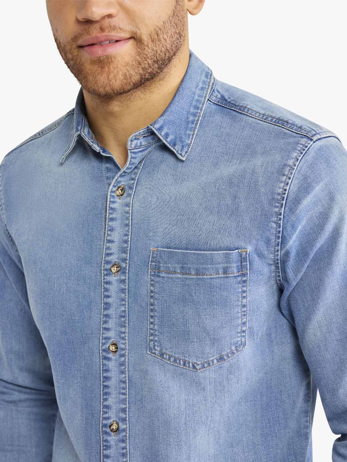 Driftwood Denim Shirt | Medium Denim Wash