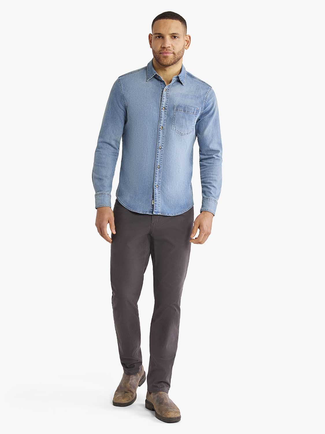 Driftwood Denim Shirt | Medium Denim Wash