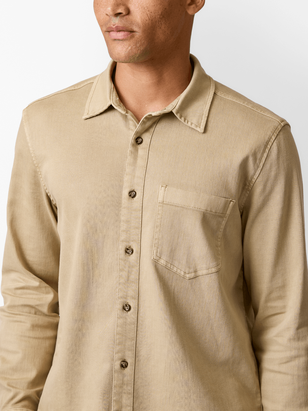 Driftwood Denim Shirt | Khaki Overdye