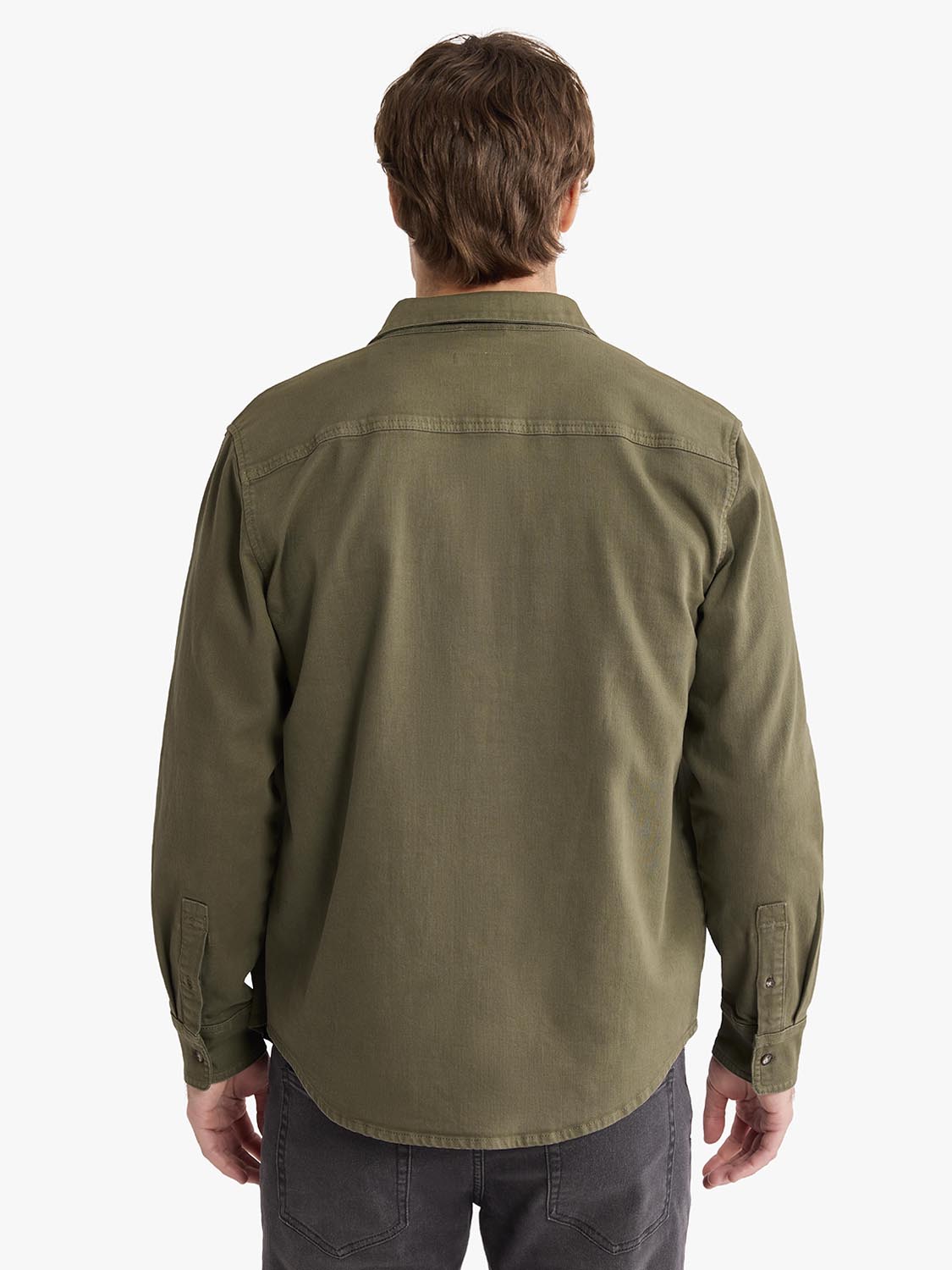 Driftwood Denim Shirt | Olive Overdye