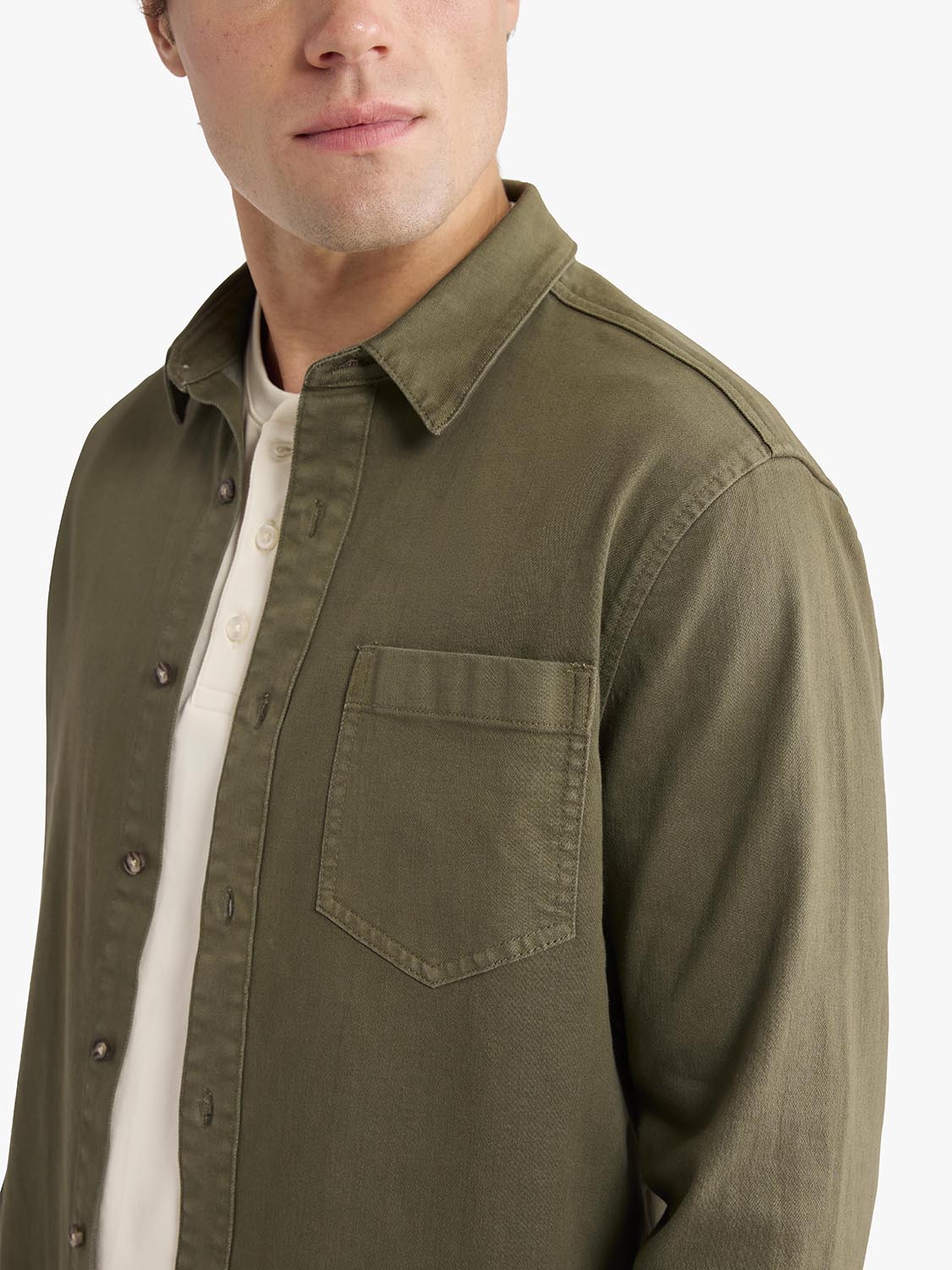Driftwood Denim Shirt | Olive Overdye