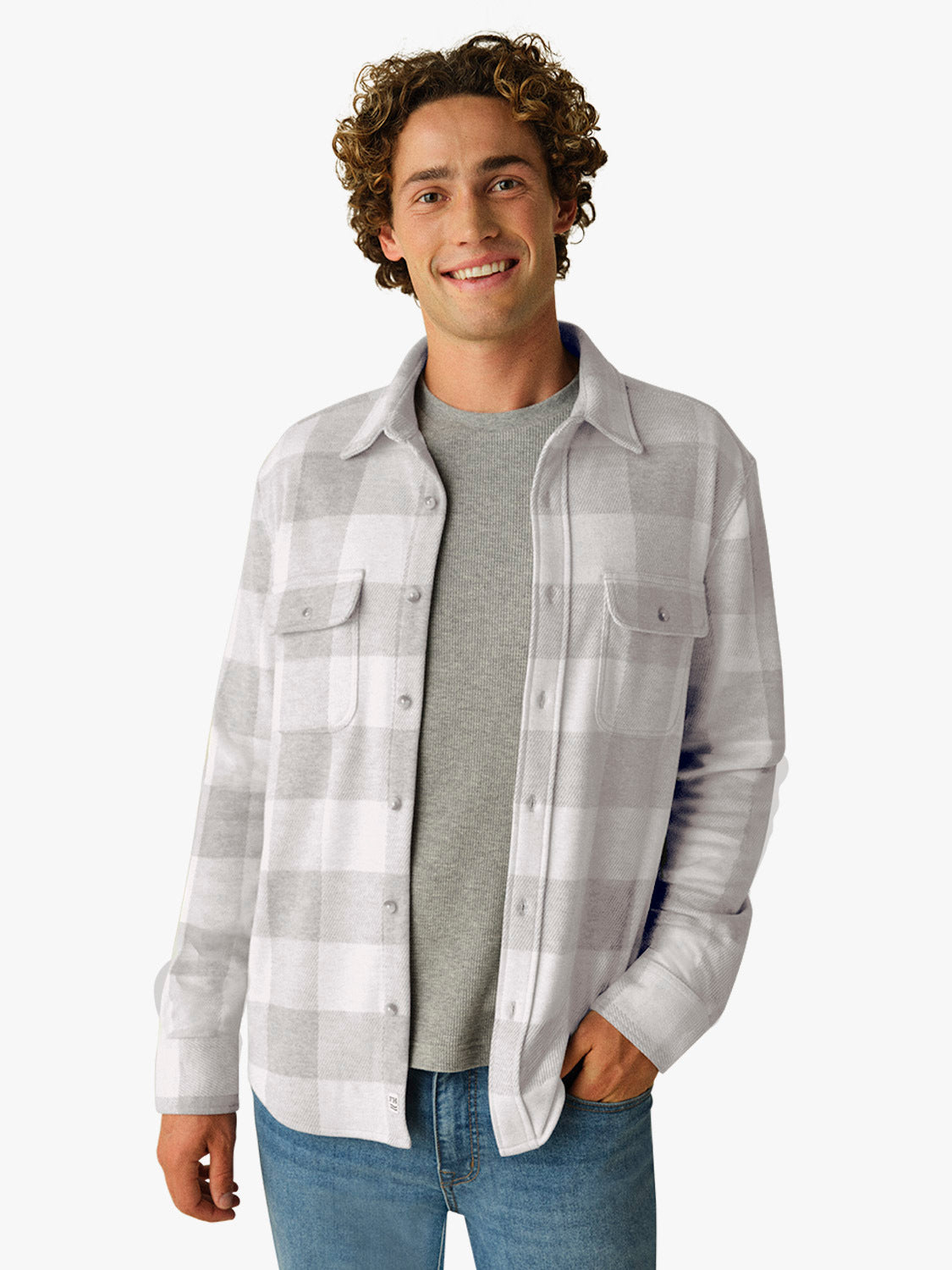 Dunewood Flannel | Heather Grey Buffalo Check