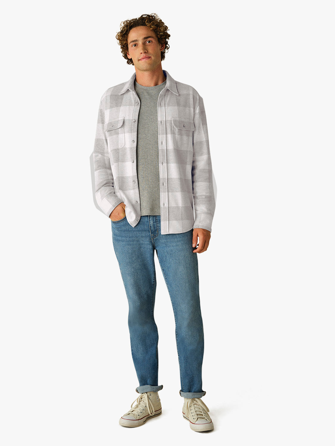 Dunewood Flannel | Heather Grey Buffalo Check