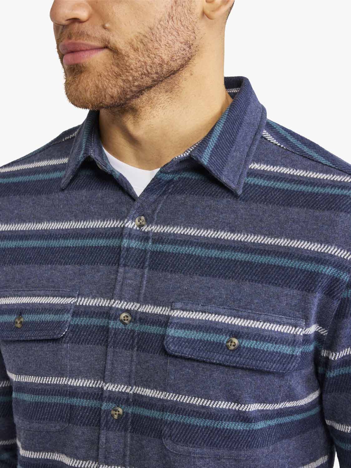 Dunewood Flannel Shirt | Ocean Blanket Stripe