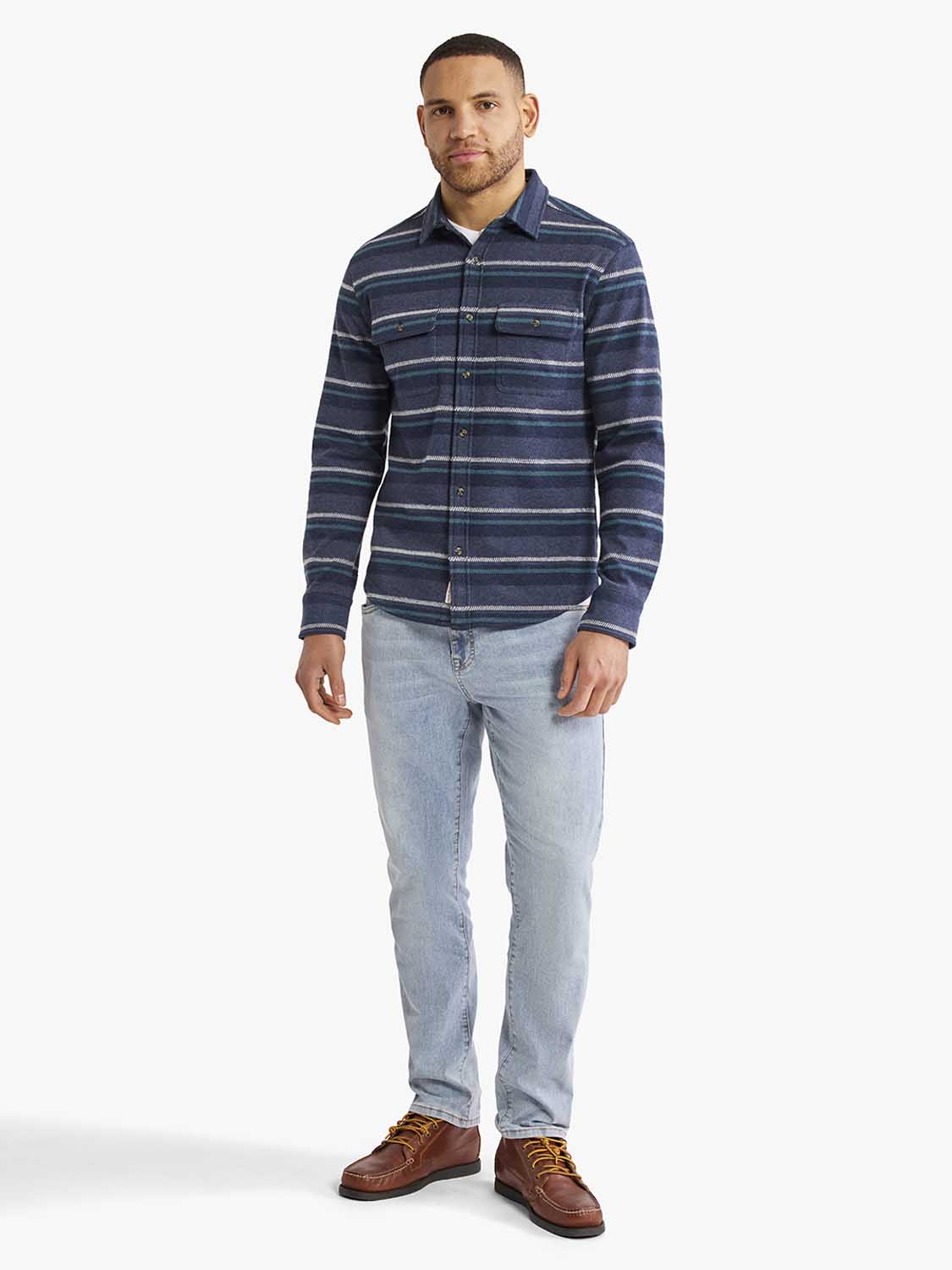 Dunewood Flannel Shirt | Ocean Blanket Stripe