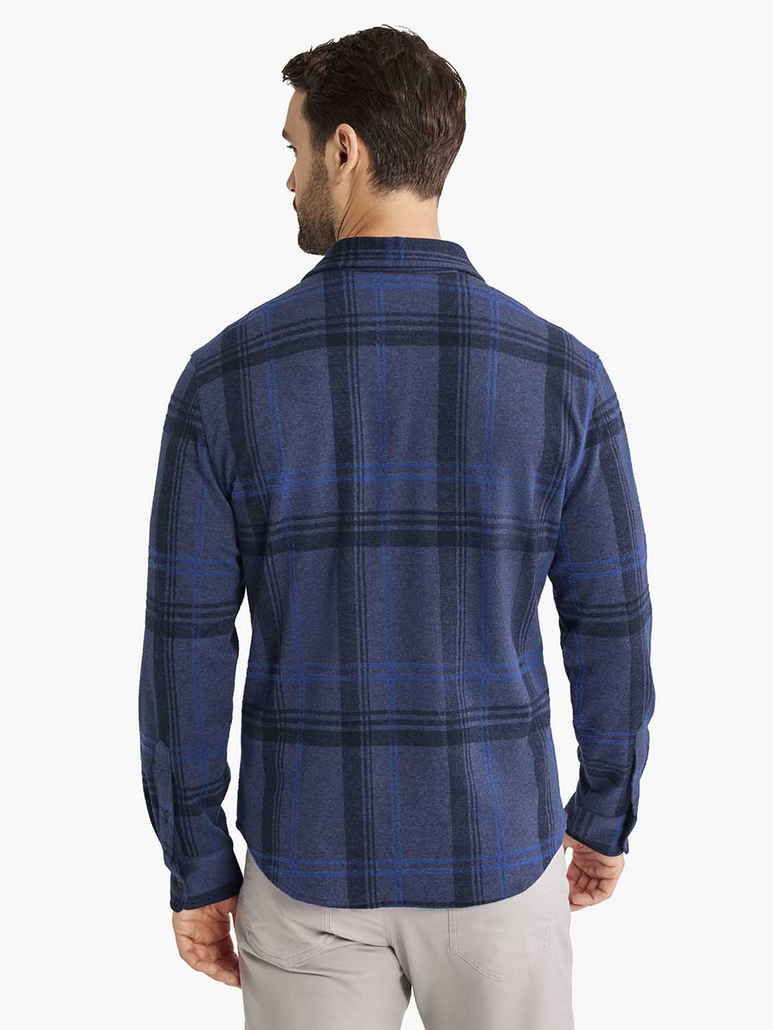 Dunewood Flannel Shirt | Navy Water Plaid