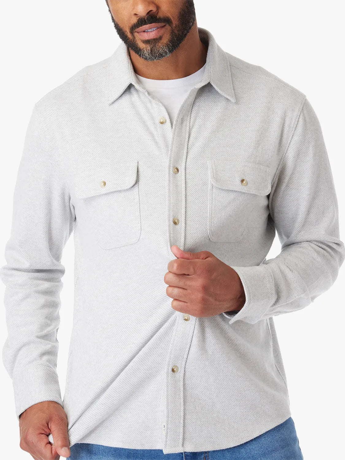 Dunewood Flannel | Heather Grey Twill