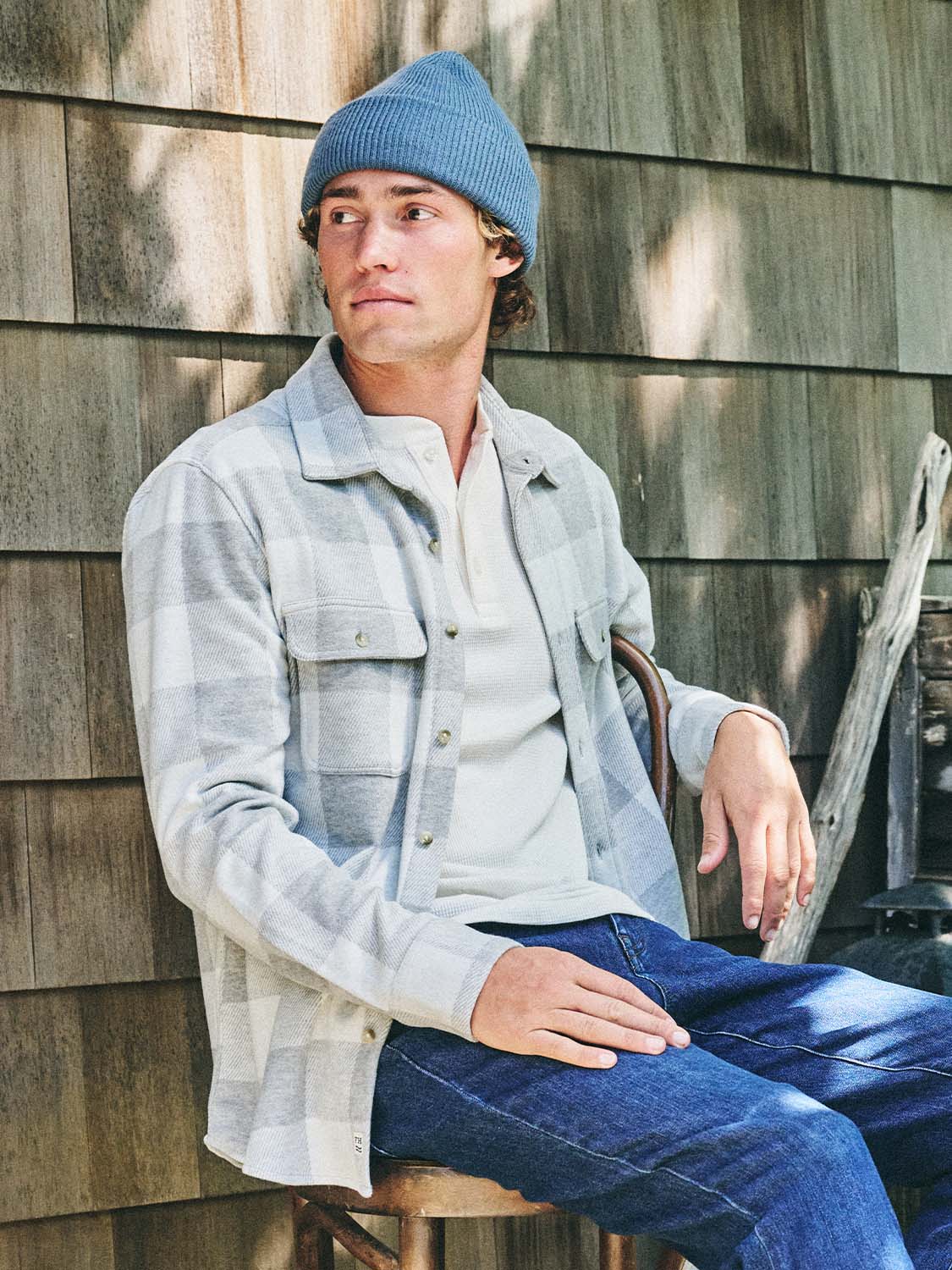 Dunewood Flannel | Heather Grey Buffalo Check