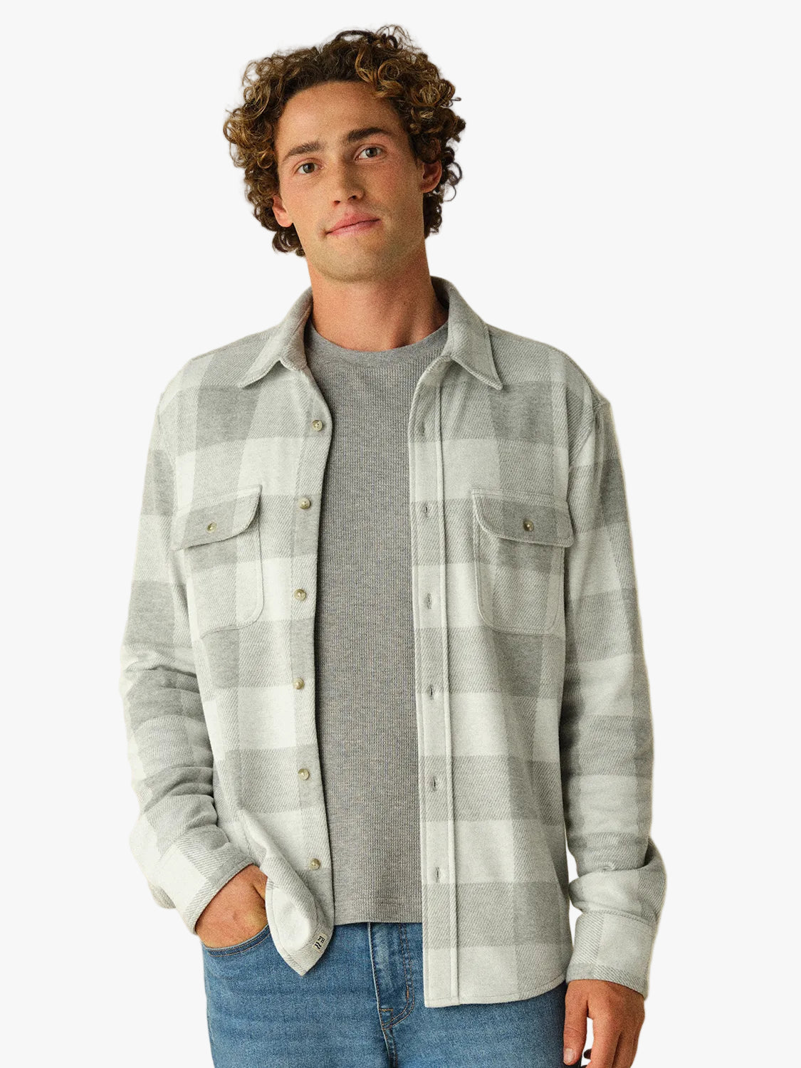 Dunewood Flannel Heather Grey Buffalo Check
