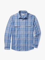 Thumbnail 1 of The Ultra-Stretch Dunewood Flannel | Surf Blue Plaid