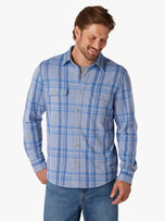 Thumbnail 2 of The Ultra-Stretch Dunewood Flannel | Surf Blue Plaid