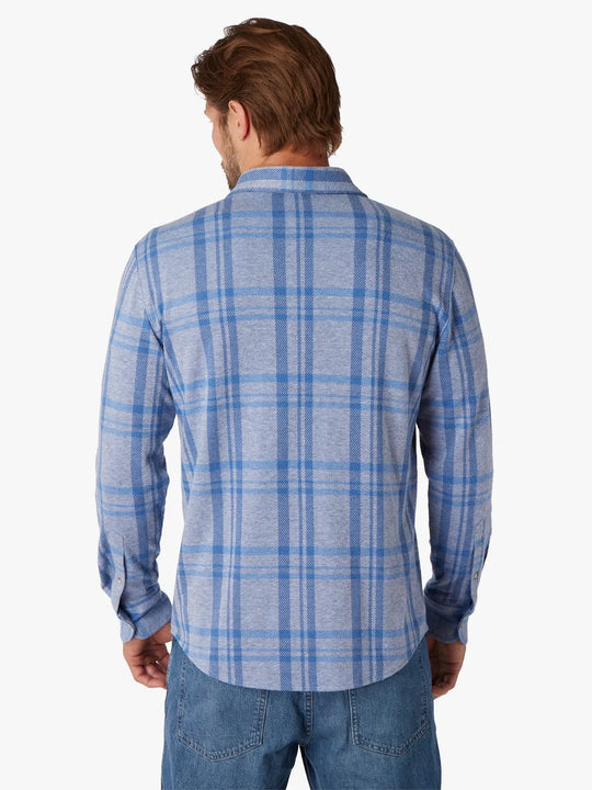 The Ultra-Stretch Dunewood Flannel | Surf Blue Plaid