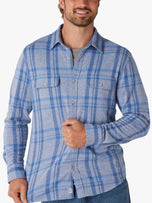 Thumbnail 4 of The Ultra-Stretch Dunewood Flannel | Surf Blue Plaid