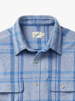 Thumbnail 5 of The Ultra-Stretch Dunewood Flannel | Surf Blue Plaid