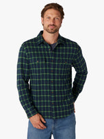 Thumbnail 2 of The Ultra-Stretch Dunewood Flannel | Green Plaid