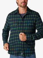Thumbnail 4 of The Ultra-Stretch Dunewood Flannel | Green Plaid