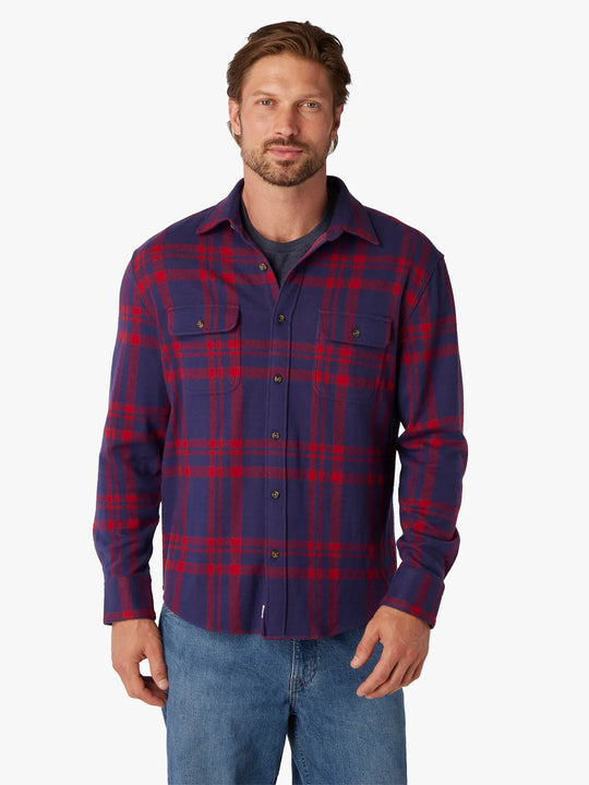 The Ultra-Stretch Dunewood Flannel | Nautical Red Plaid