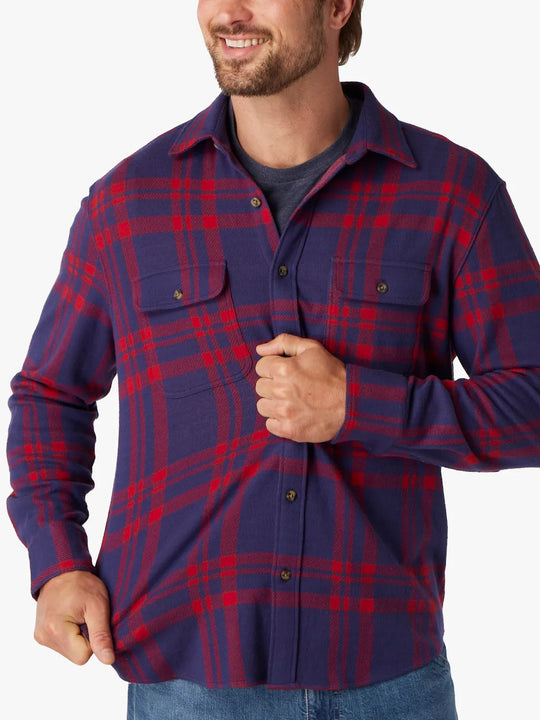 The Ultra-Stretch Dunewood Flannel | Nautical Red Plaid