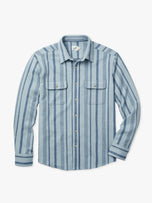 Thumbnail 1 of The Ultra-Stretch Dunewood Flannel | Light Blue Stripes
