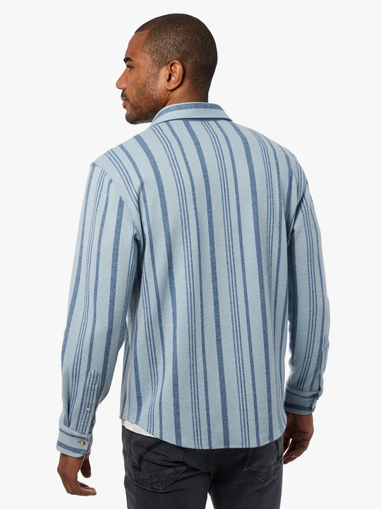 The Ultra-Stretch Dunewood Flannel | Light Blue Stripes