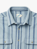 Thumbnail 5 of The Ultra-Stretch Dunewood Flannel | Light Blue Stripes