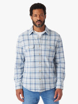Thumbnail 2 of The Ultra-Stretch Dunewood Flannel | Breezy Blue Plaid