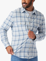 Thumbnail 4 of The Ultra-Stretch Dunewood Flannel | Breezy Blue Plaid