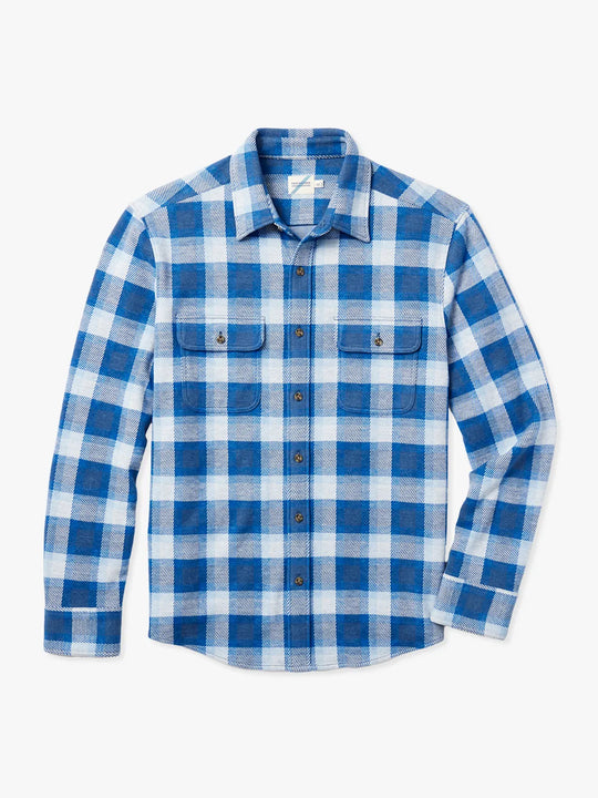 The Ultra-Stretch Dunewood Flannel | Wave Blue Plaid