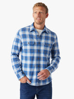 Thumbnail 2 of The Ultra-Stretch Dunewood Flannel | Wave Blue Plaid