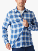 Thumbnail 4 of The Ultra-Stretch Dunewood Flannel | Wave Blue Plaid