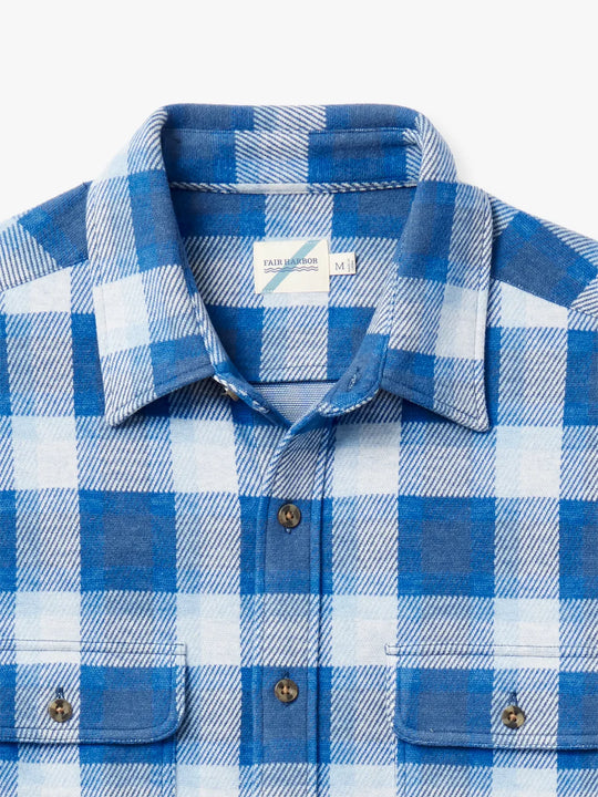 The Ultra-Stretch Dunewood Flannel | Wave Blue Plaid