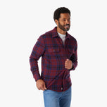 Thumbnail 3 of The Ultra-Stretch Dunewood Flannel - cobalt-wine-plaid-dunewood-flannel