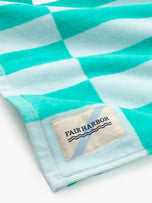 Thumbnail 2 of The FH Organic Beach Towel | Green Checker