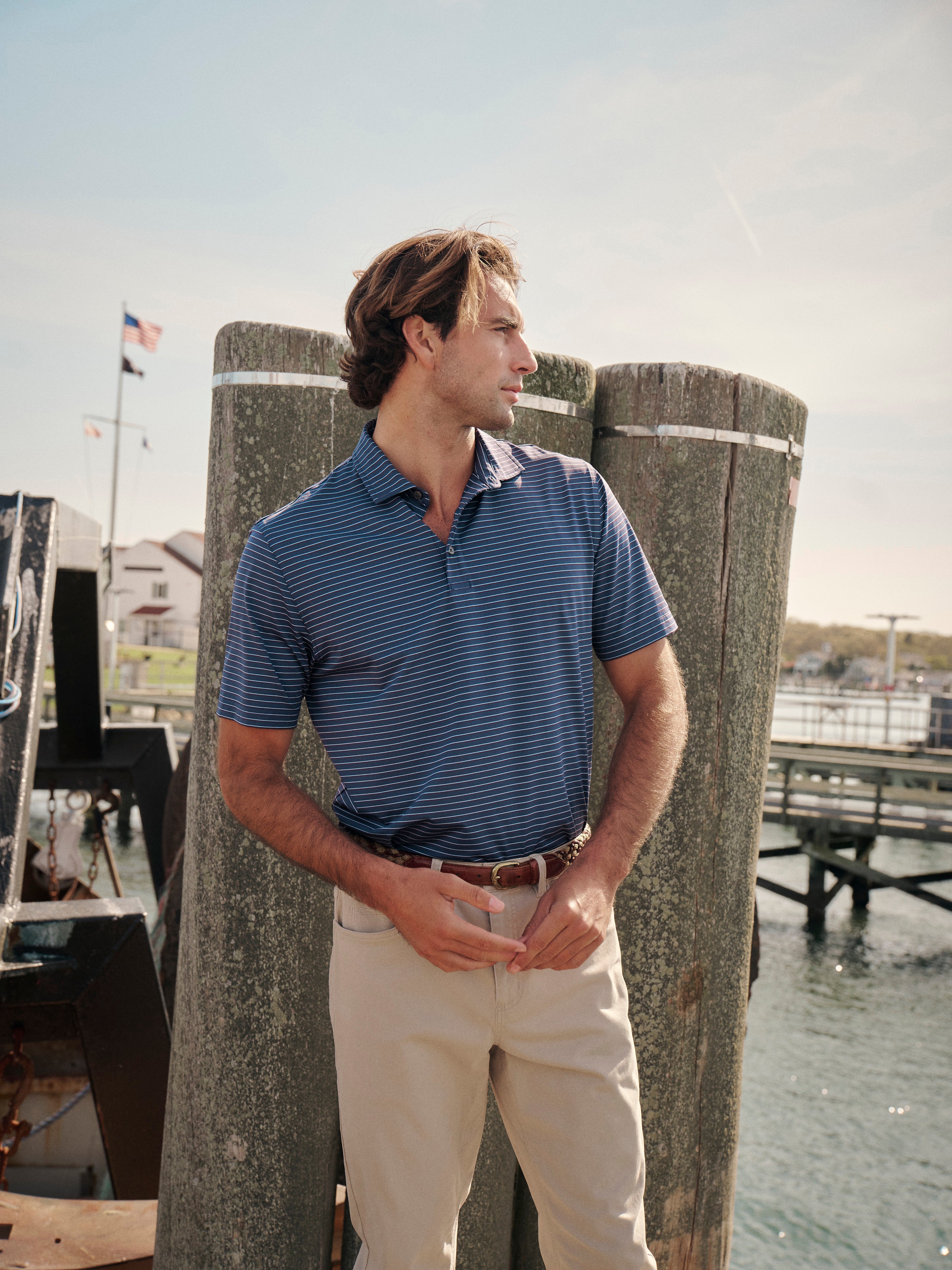 Compass Polo | Olive Waves