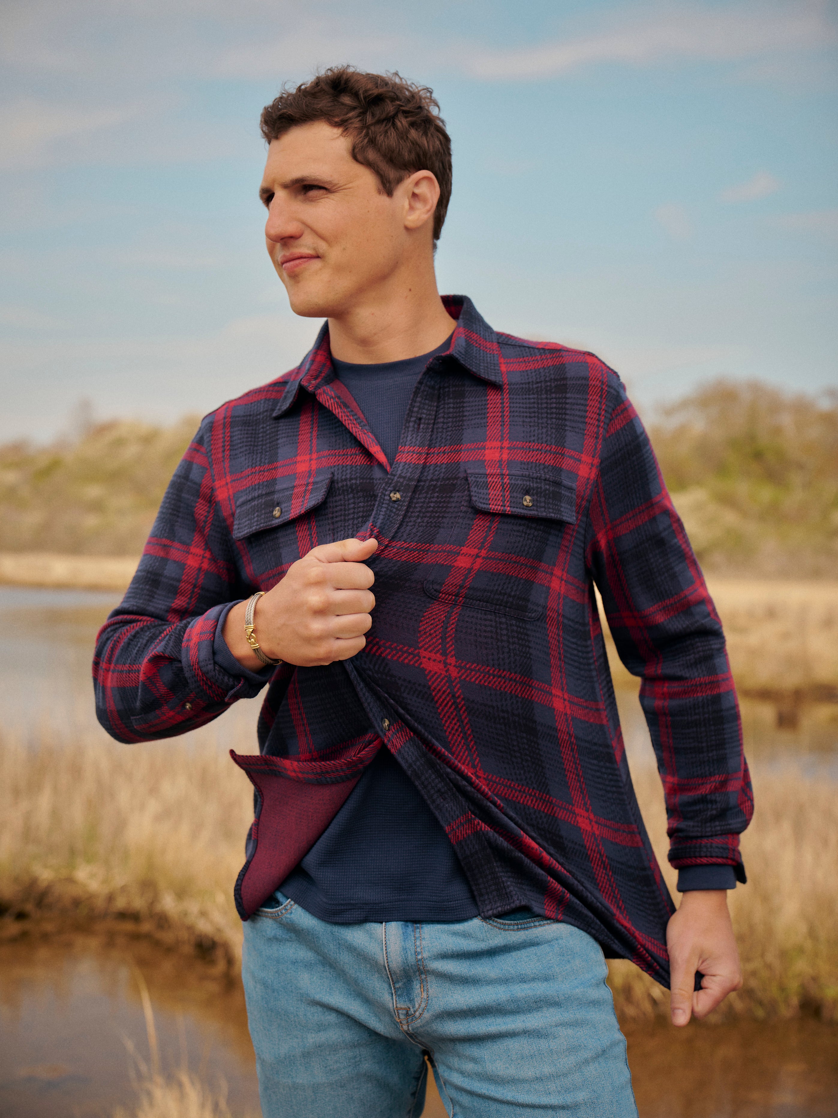 Dunewood Flannel | Red Blue Plaid
