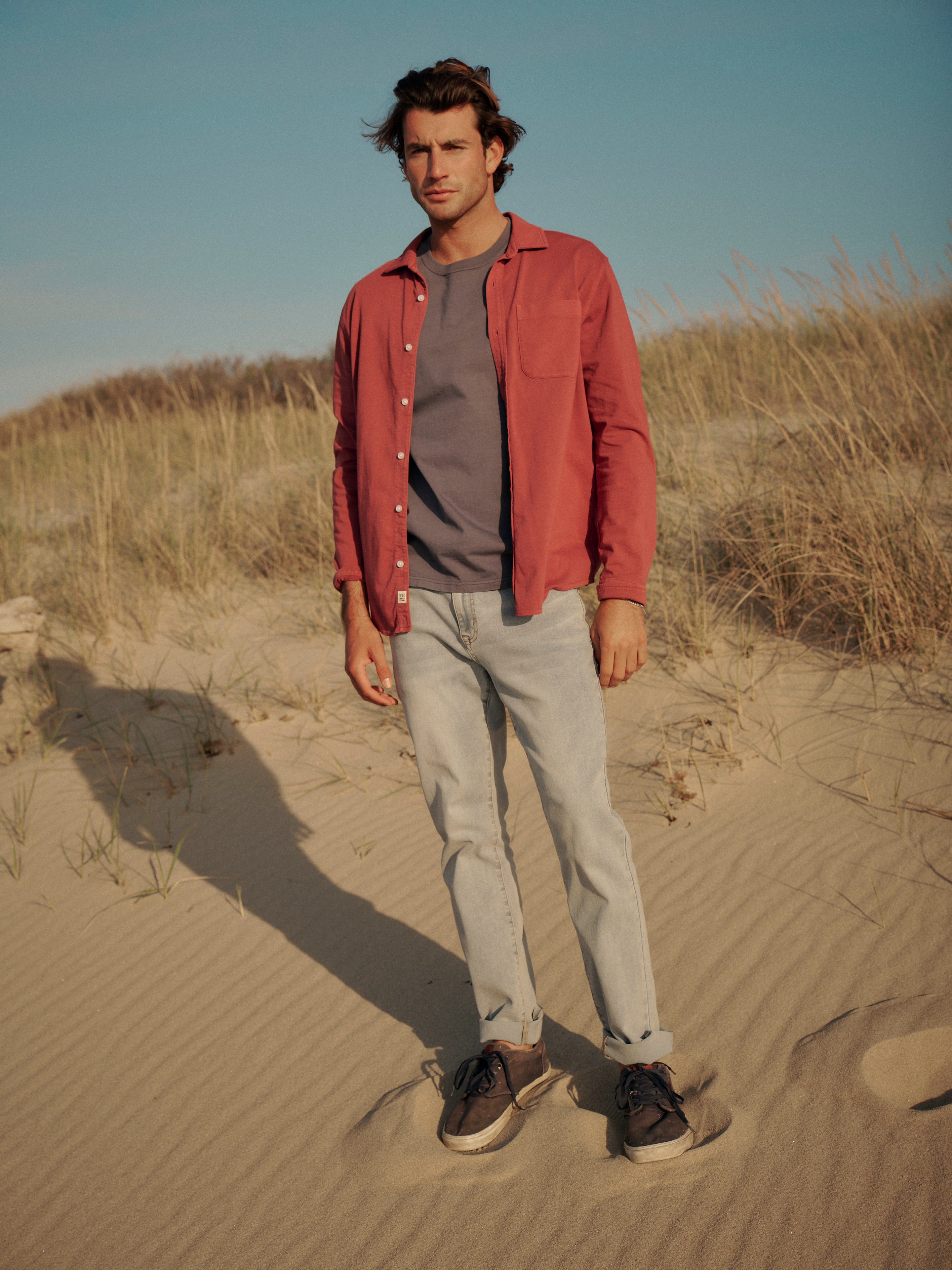 Saltaire Long-Sleeve Shirt | Red