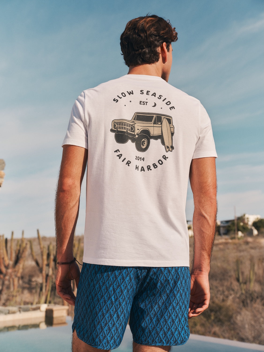 Kismet Tee |  White Slow Seaside Bronco