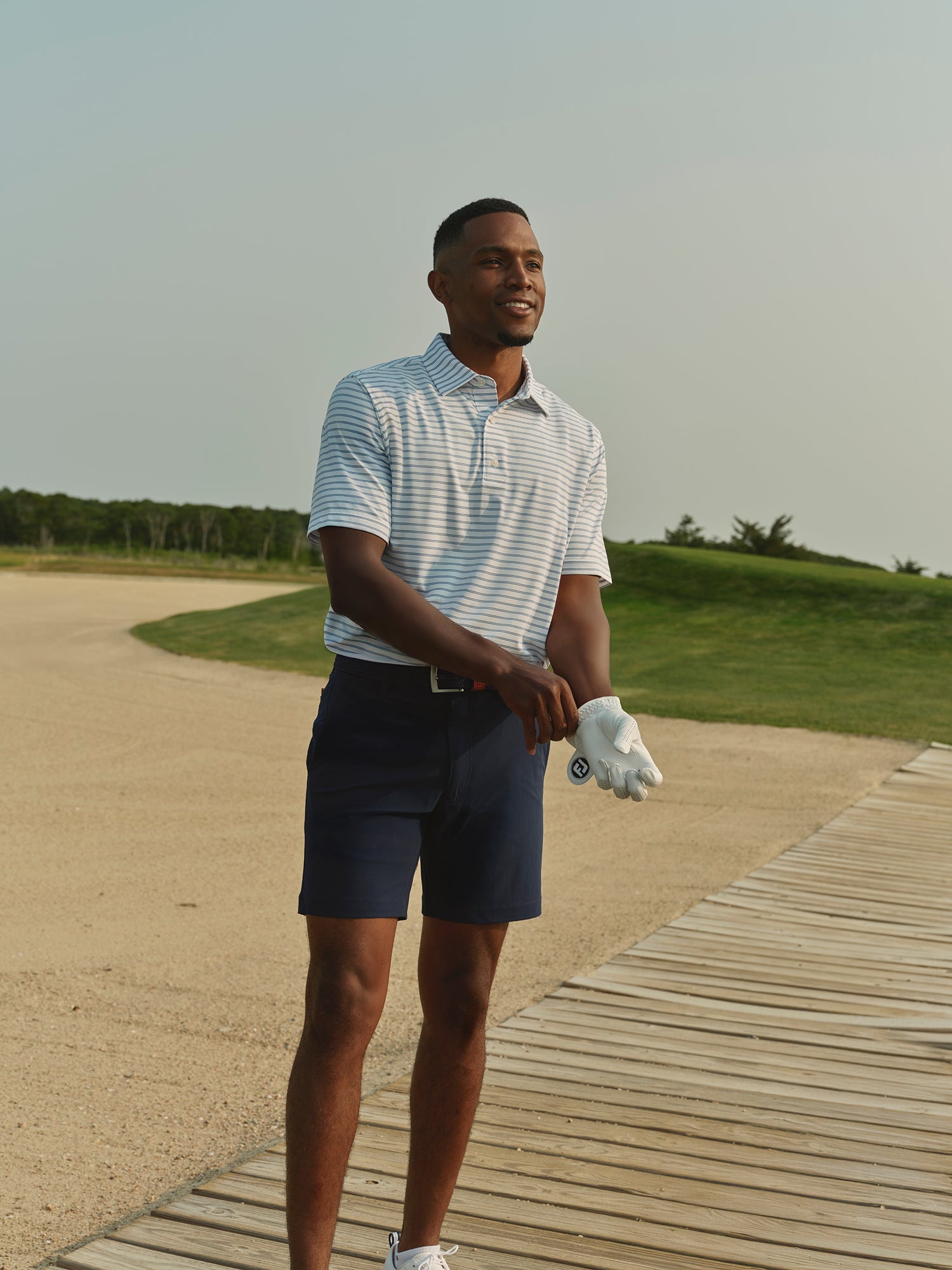 Lisle Polo | Coastal Blue Stripe