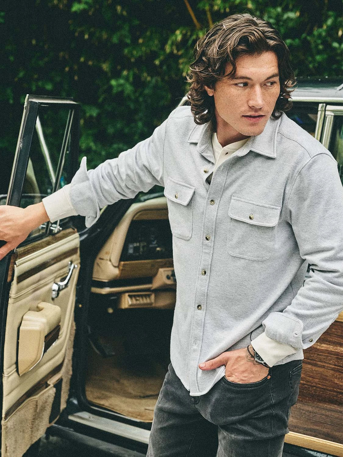 Dunewood Flannel | Heather Grey Twill
