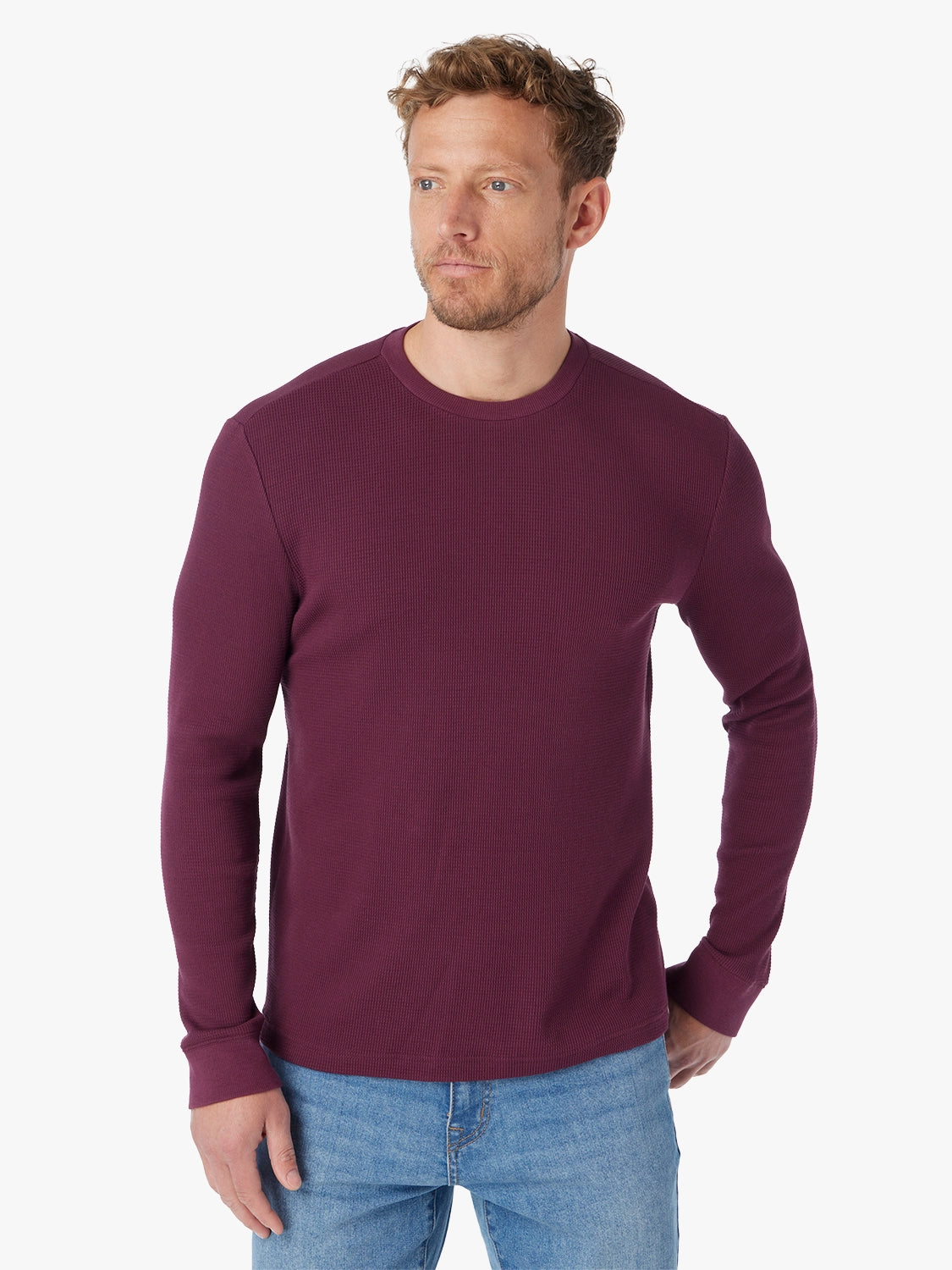 Hudson Waffle Crew | Burgundy