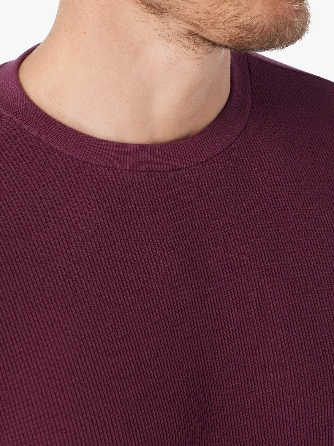 Hudson Waffle Crew | Burgundy