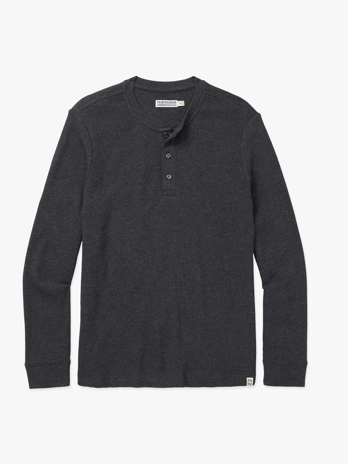 Hudson Waffle Henley | Charcoal