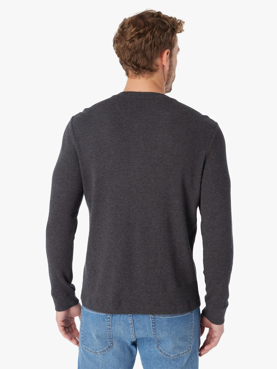 Hudson Waffle Henley | Charcoal