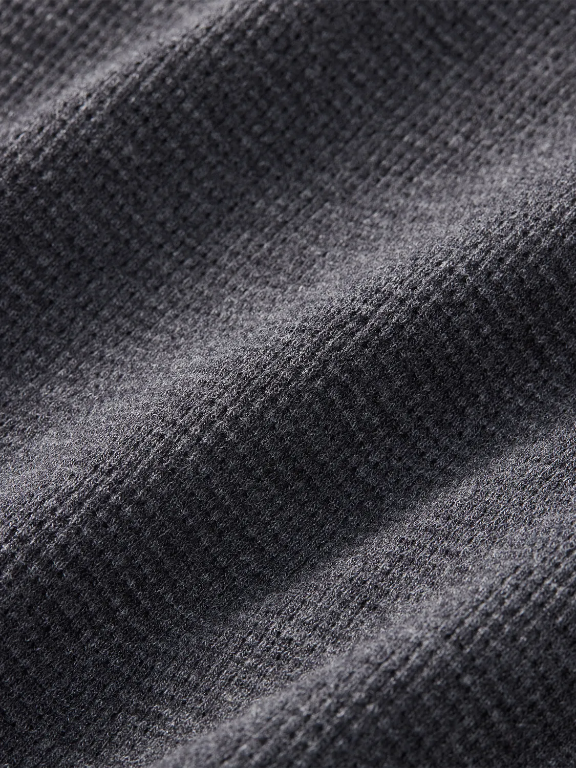 Hudson Waffle Henley | Charcoal